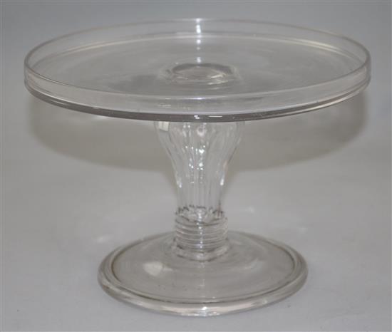 A glass tazza, mid 18th century, diameter 23cm